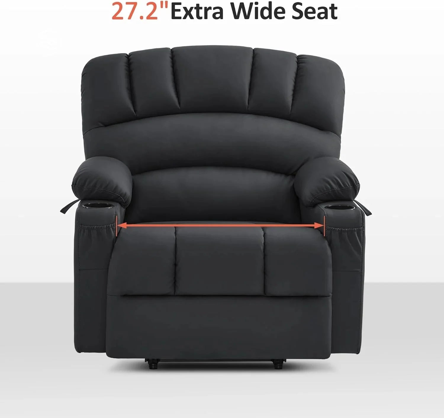 Heated Lift Recliner for Seniors with USB & Cup Holders