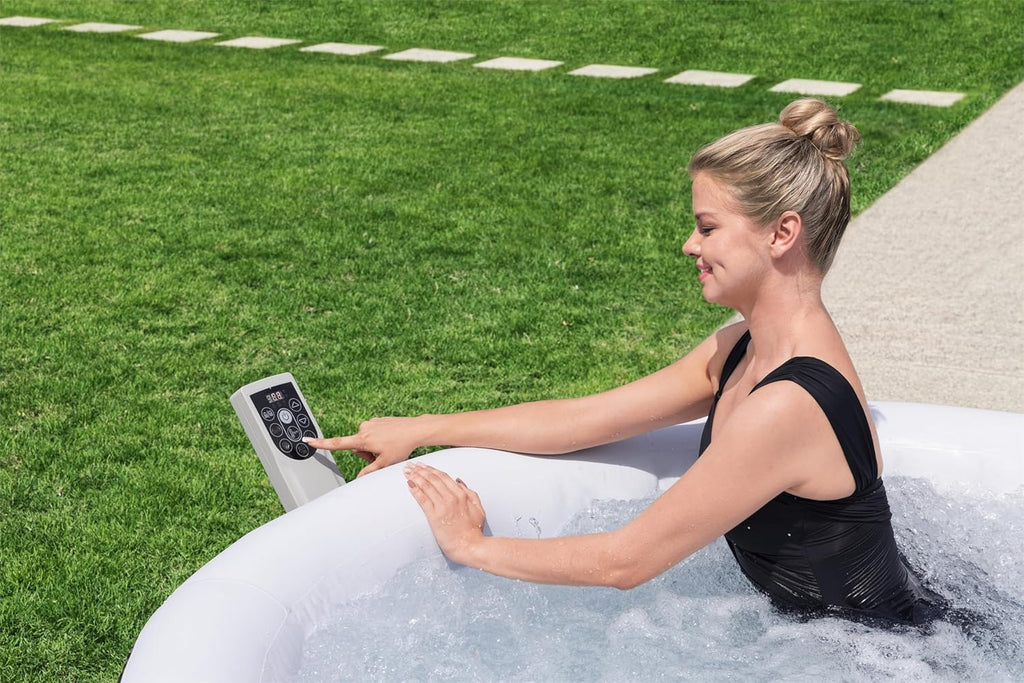 Inflatable Hot Tub Spa (71 x 26) | Portable Hot Tub with 2 Covers (1 Energy-Efficient Thermal Cover and 1 Standard Cover) | Fits Up to 2-4 Persons | Black