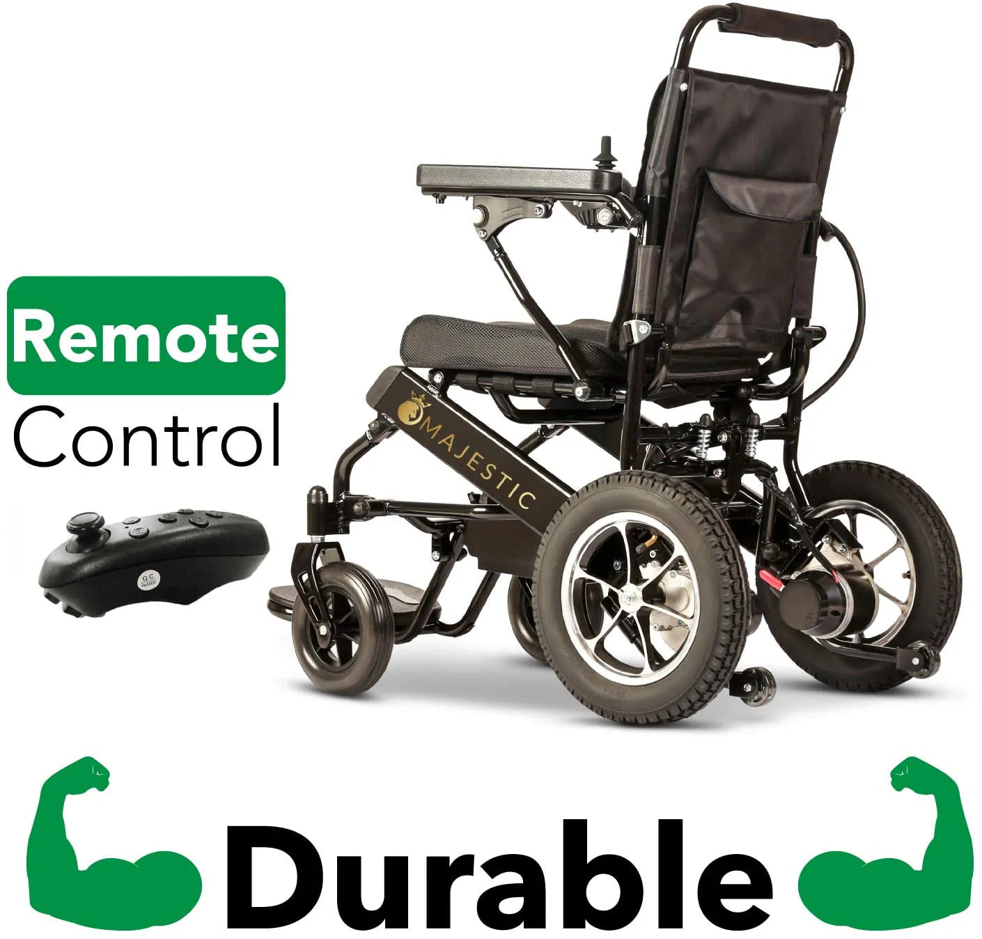 2020 New Folding Ultra Lightweight Electric Power Wheelchair, Silla de Ruedas Electrica, FDA Approved and Air Travel Allowed, Heavy Duty, Mobility Motorized, Portable Power (17.5′′ Seat Width)