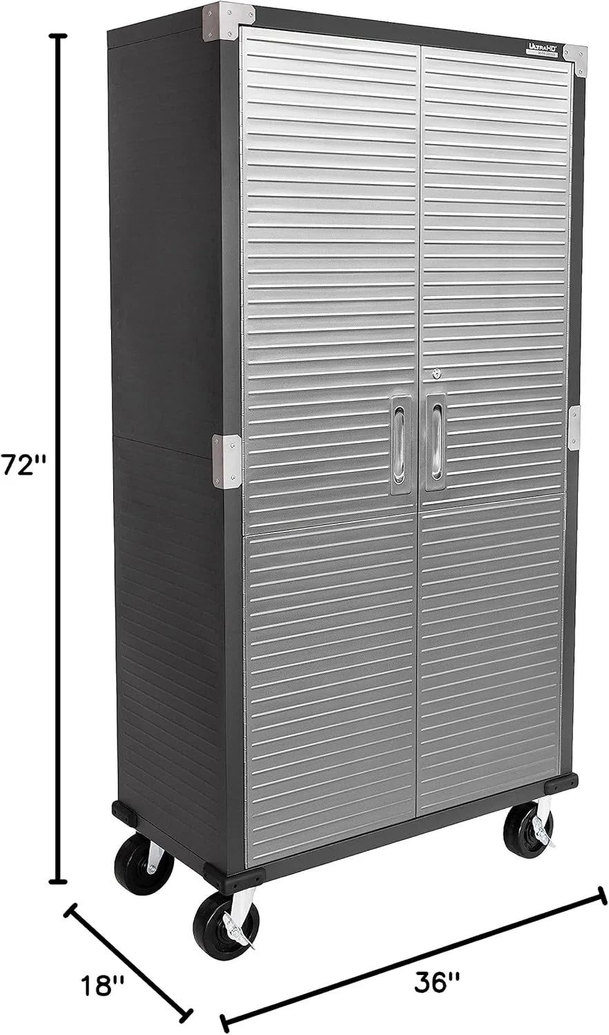 Seville Classics UltraHD Steel Storage Cabinet, 36W x 18D x 72H