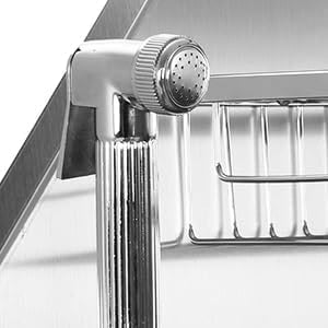 50 Dog Wash Bathtub, Pet Wash Station, Professional Stainless Steel Dog Grooming Tub with Ramp, Faucet, Sprayer, Drain Kit, Right Door
