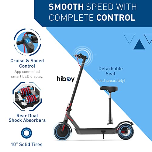 Hiboy S2 Pro Folding Electric Scooter, 500W Motor, 10 Solid Tires