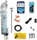 Starkline Electric Poultry Netting Kit C AC Energizer (48 x164 White/Blue Poultry Netting) (12/48/3) All in One Electric Fence Kit for Backyards, Homesteads, Ranches or Farms