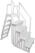 Select Anti-Slip in-Pool Steps | Gray | for Above Ground Swimming Pools | Can Mount to Decks 48 to 54 H | Safety Stairs Capacity Up to 300 lbs