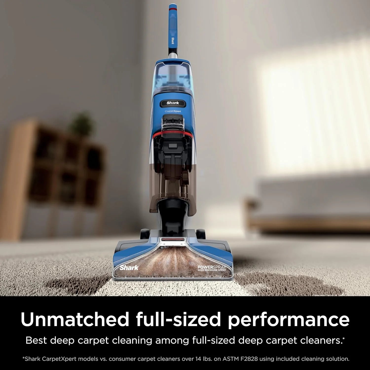 Shark CarpetXpert EX201 Carpet Cleaner, Cyan – Deep Cleaning with StainStriker, Perfect for Pets, Includes Spot & Stain Remover Tools