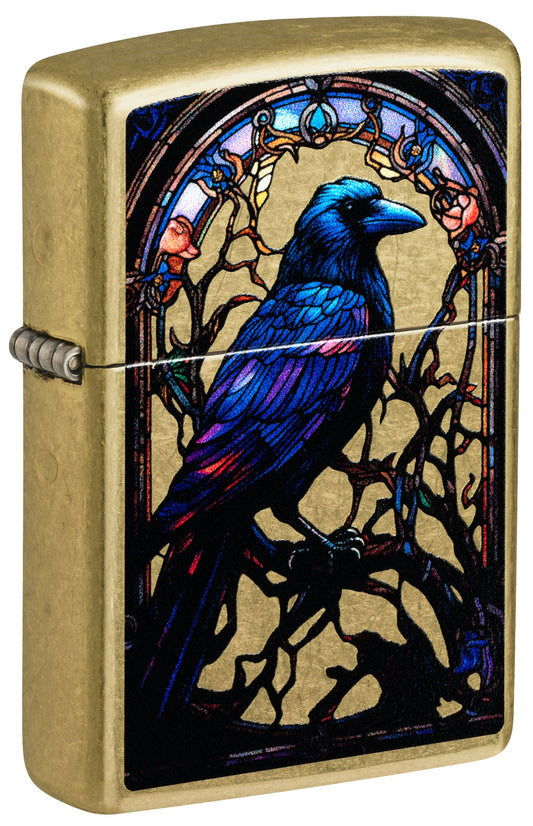 Stained Glass Raven Design