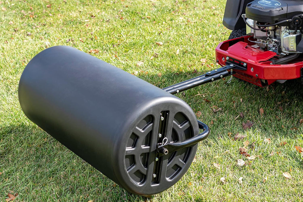 Agri-Fab 45-0604 18 x 48 Tow Behind Poly Lawn Roller 550 lbs Weight with Water, Poly Drum and Steel Frame, with Plug. Designed for Lawn and Garden Tractors