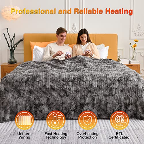WOOMER Heated Blanket King Size Electric Blanket 90x 100