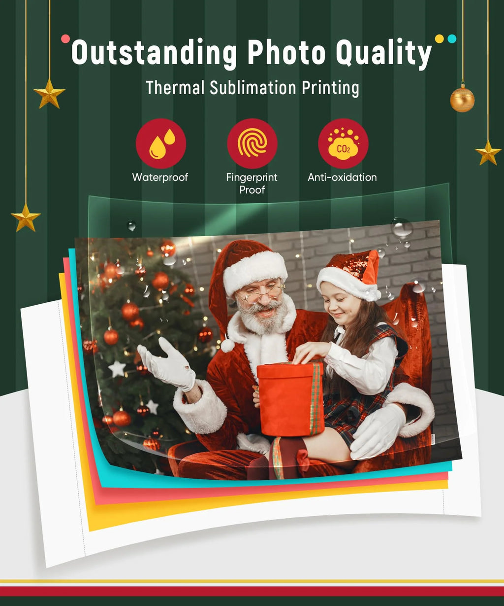 Liene 4×6 Photo Printer with Wi-Fi, 100 Sheets, Thermal-Dye Sublimation, for iPhone & Android