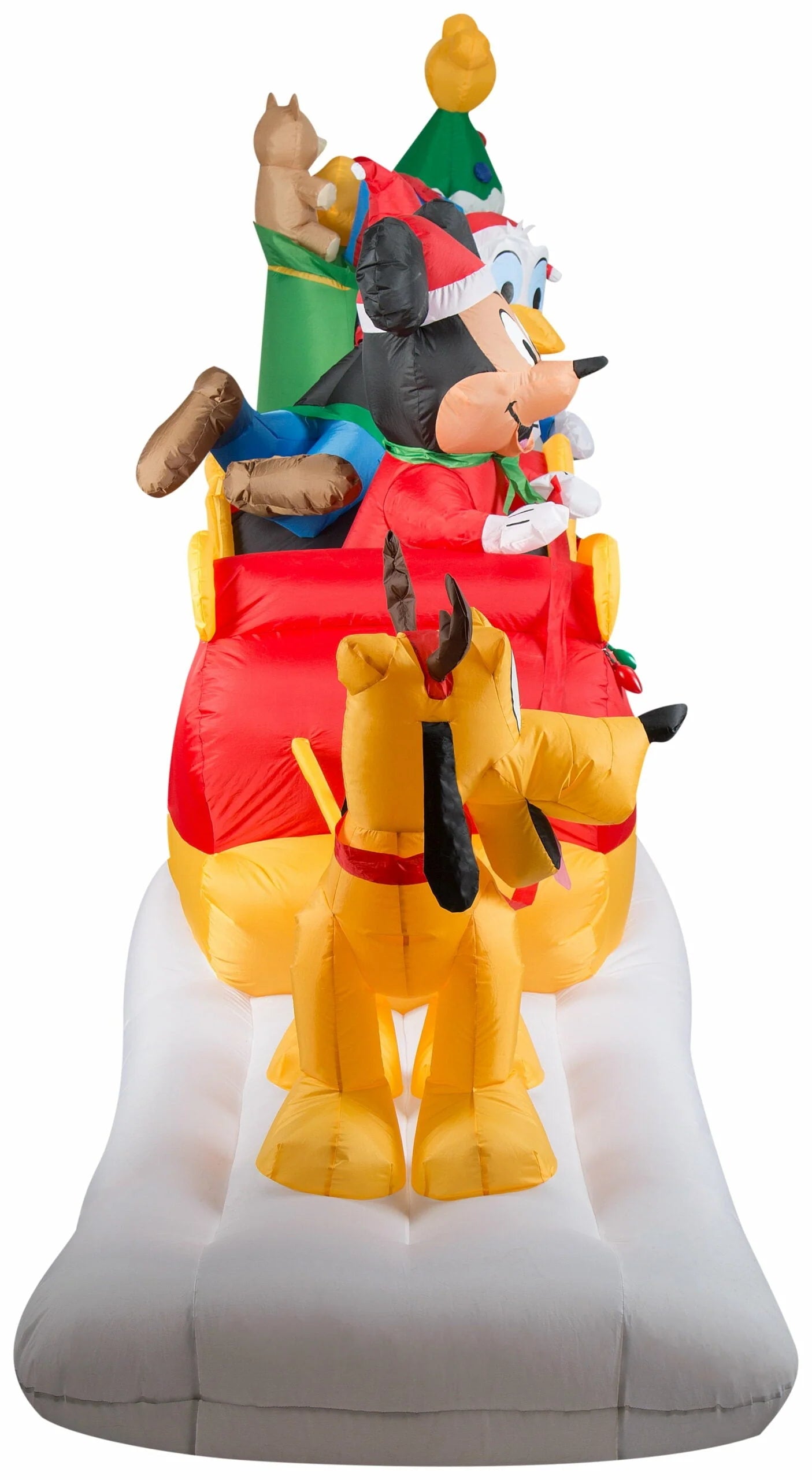 Gemmy Disney 6ft Animated Mickey & Friends Sleigh Inflatable with Lights for Christmas Decor