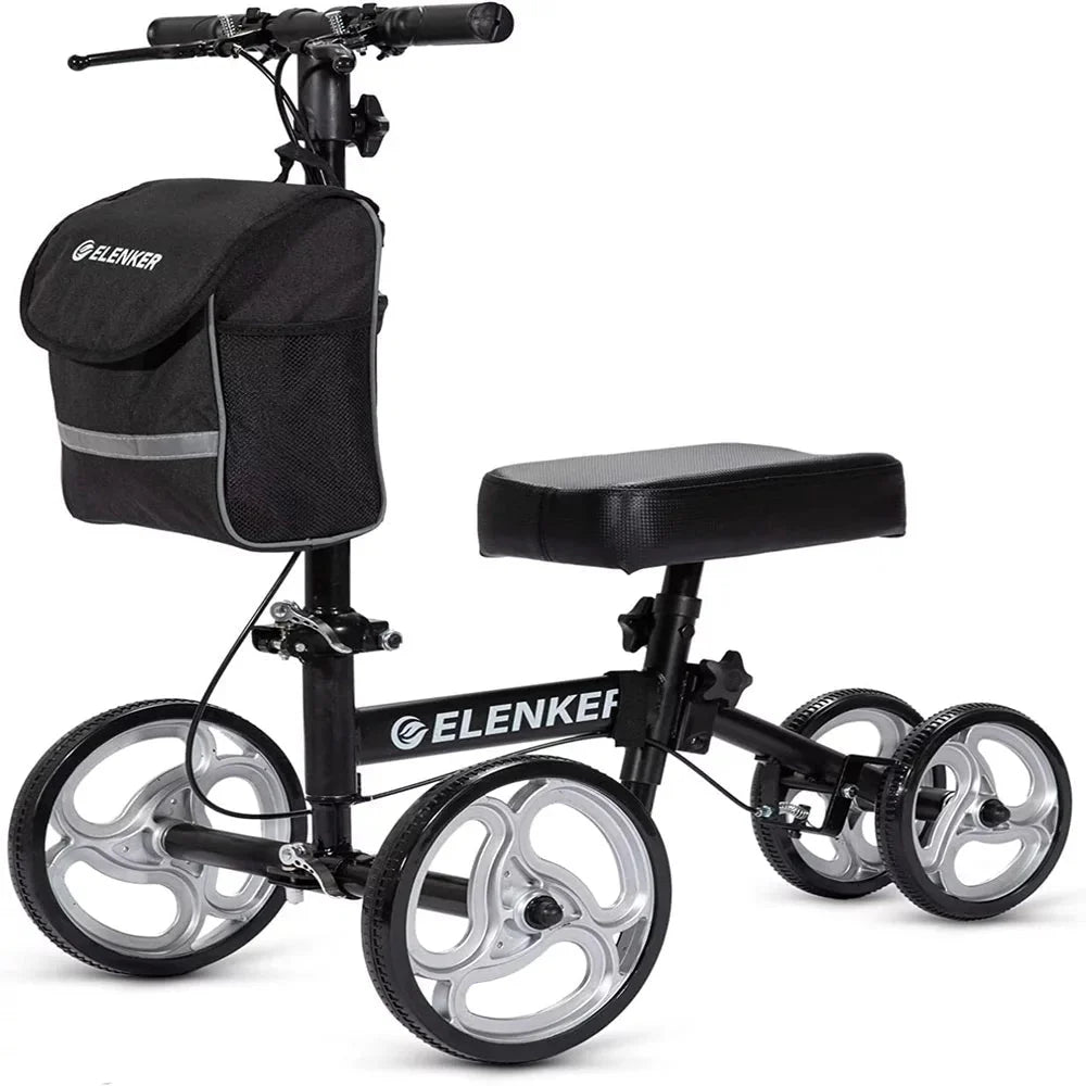 Drive Medical Steerable Knee Walker Scooter – Crutch Alternative for Injury Recovery