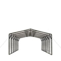 2025 CP2030F 20' x 30' All-Steel Carport Shed With 10' Enclosed Sidewalls