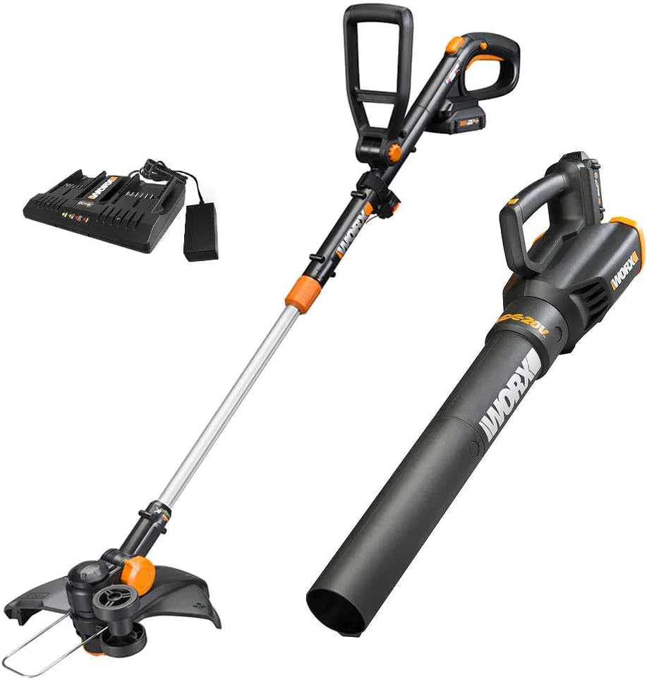 20V GT Revolution 12 4.0Ah Cordless String Trimmer & Turbine Leaf Blower Power Share Combo Kit - WG930.3 (Batteries & Charger Included)