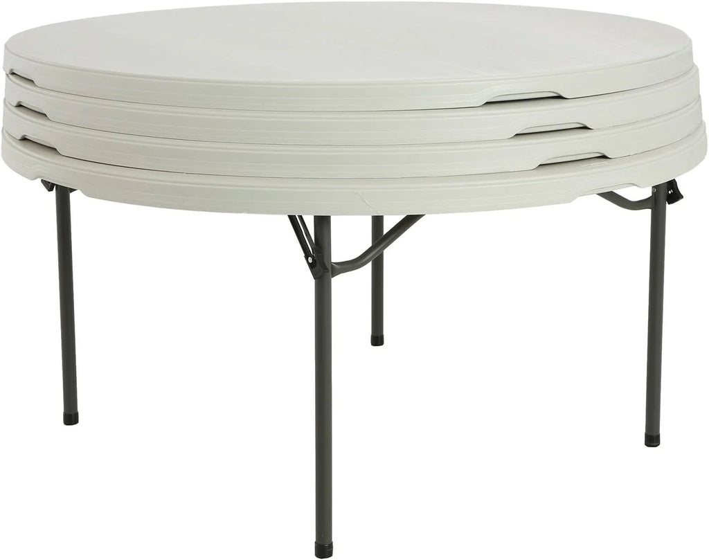 Lifetime 5' Round Folding Table (4 Pack), Commercial Grade, White