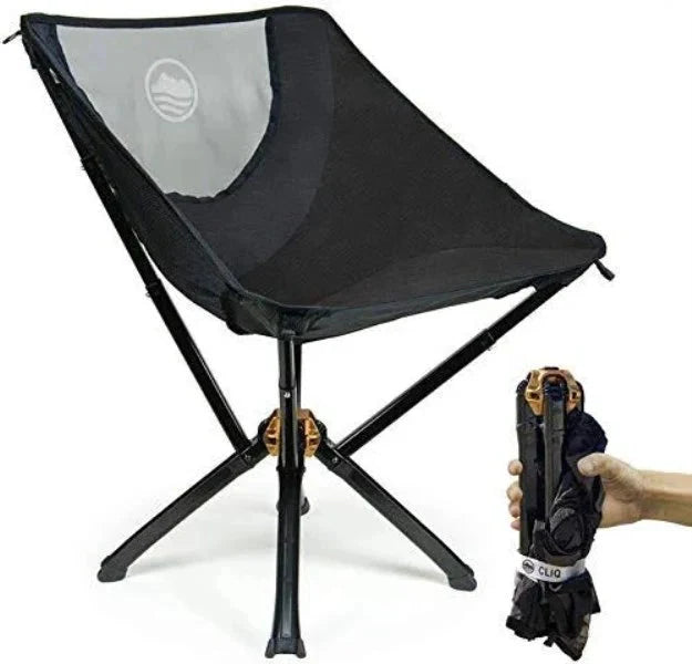 Cliq Camping Chair - Most Funded Portable Chair in Crowdfunding History. | Bottle Sized Compact Outdoor Chair | Sets up in 5 Seconds | Supports 300lbs | Aircraft Grade