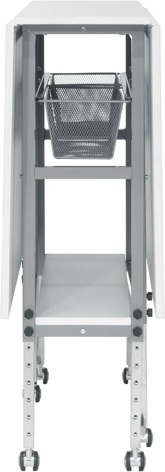 Sew Ready Hobby Cutting Table, 58.75x36.5, White/Silver