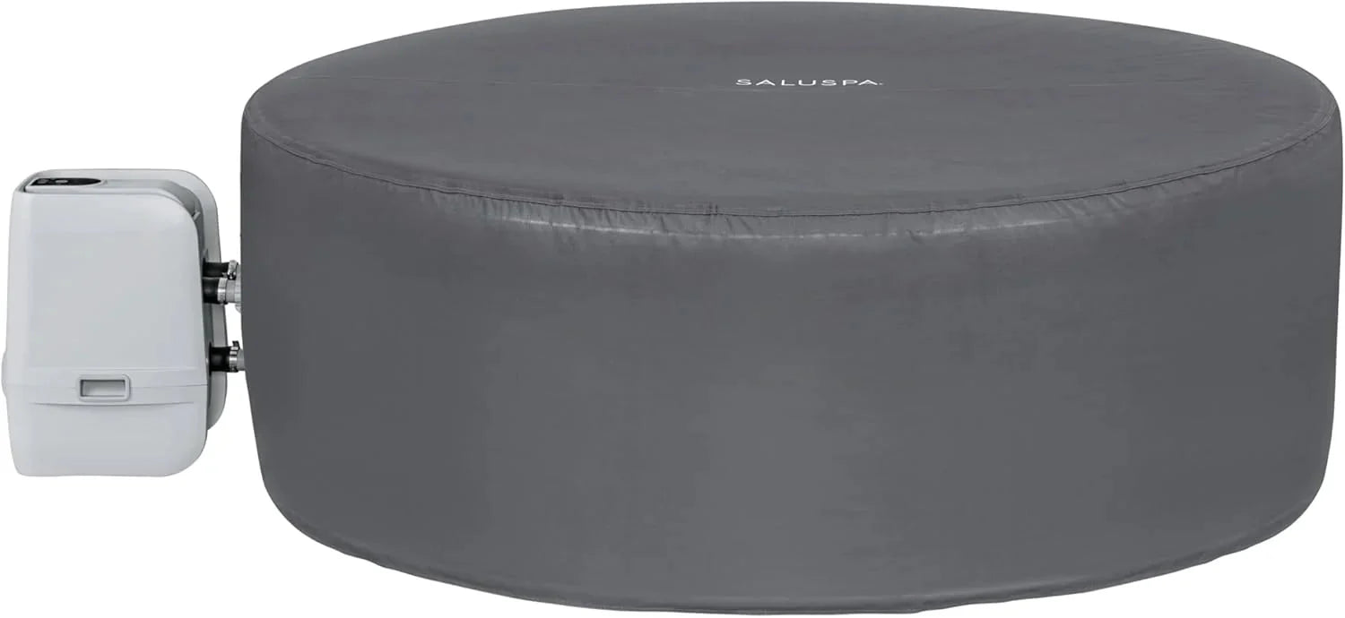 Inflatable Hot Tub Spa (71 x 26) | Portable Hot Tub with 2 Covers (1 Energy-Efficient Thermal Cover and 1 Standard Cover) | Fits Up to 2-4 Persons | Black