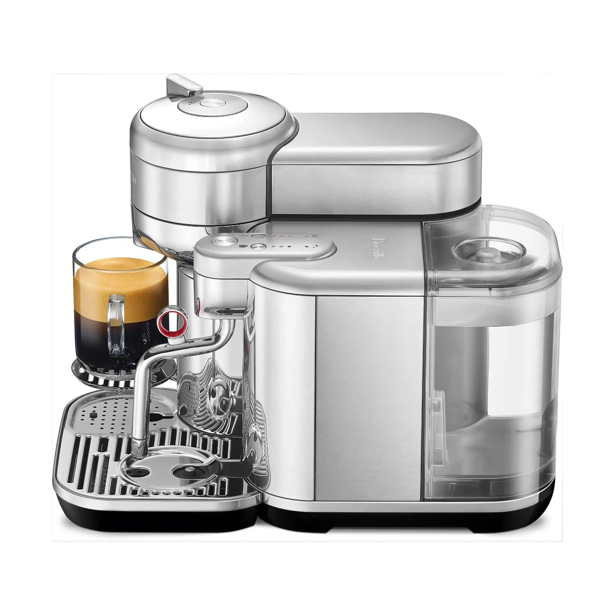 Nespresso Vertuo Creatista Coffee Maker, Brushed Stainless Steel, 2L Capacity, Milk Frother, 6 Sizes, Quick Heat-Up, Compatible with Vertuo Capsules