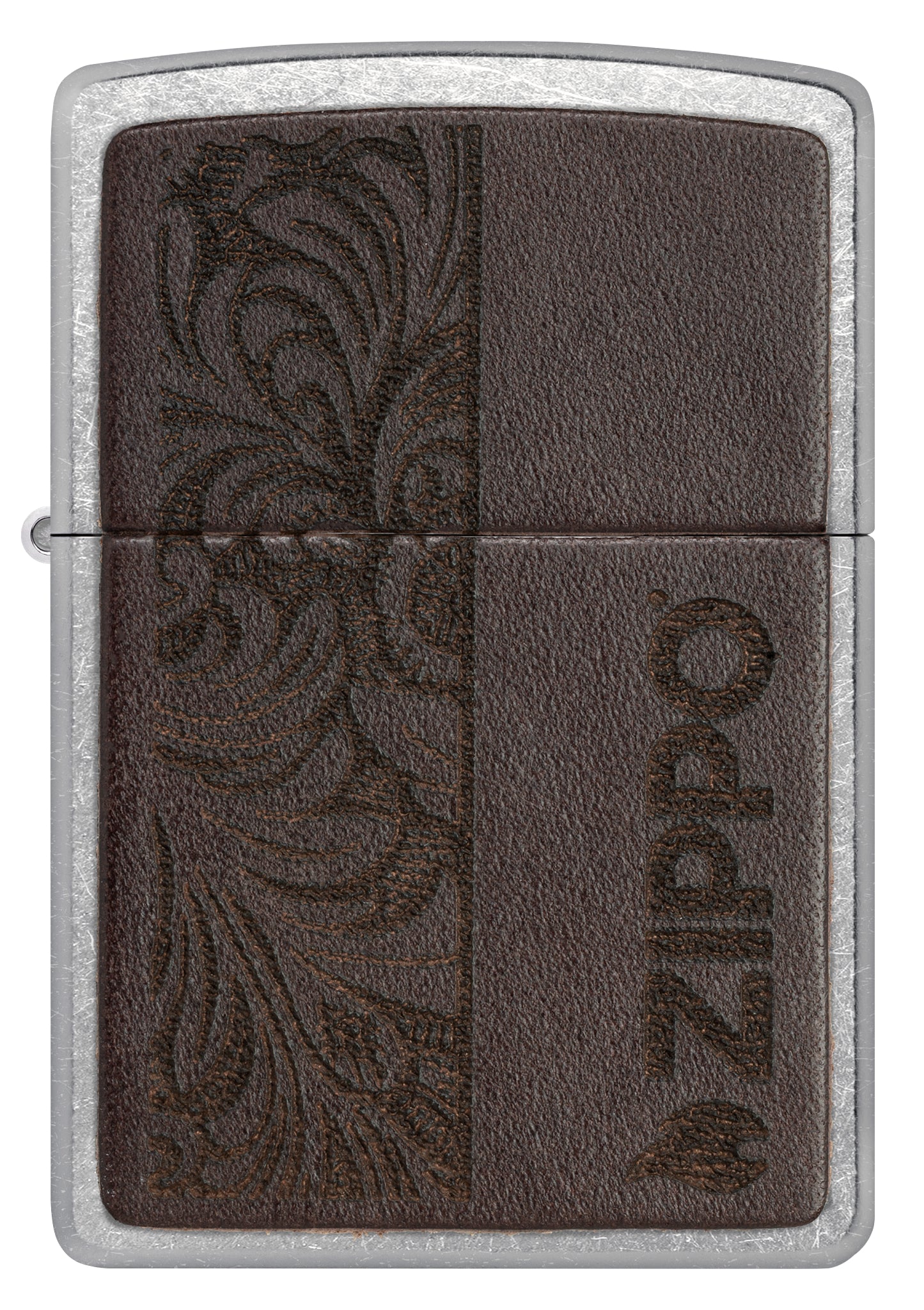 Brown Leather Emblem - Zippo Design