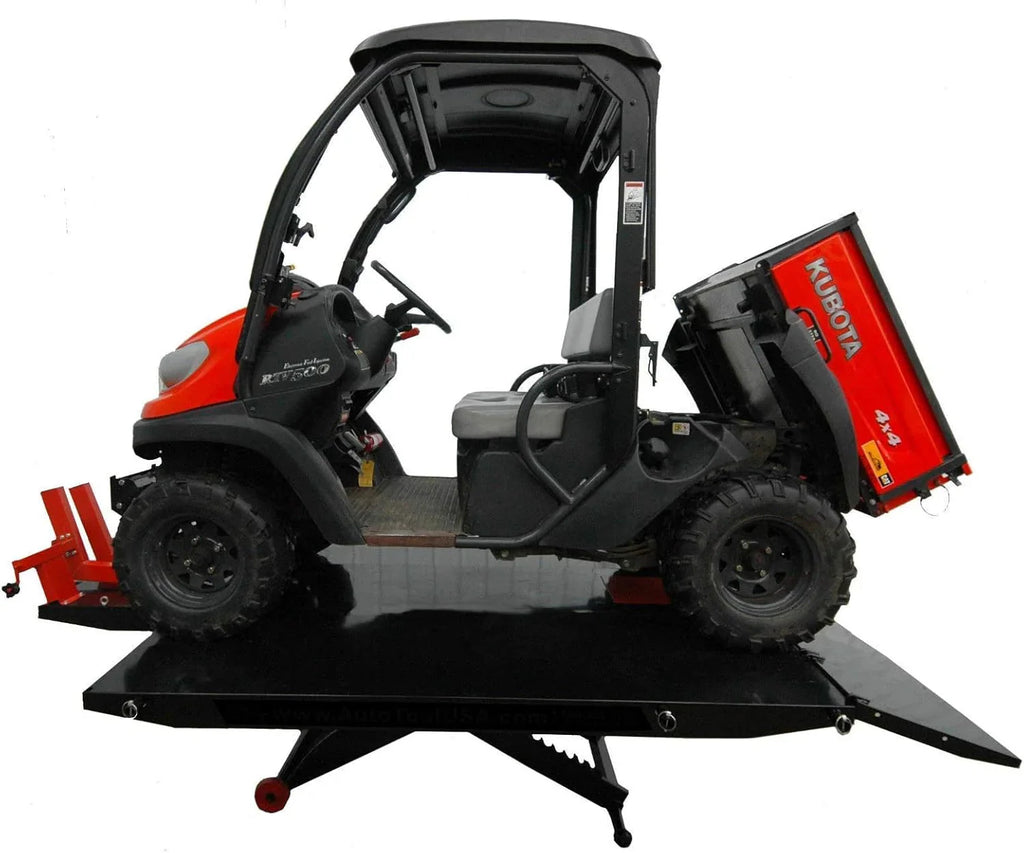 APlusLift MT1500X 1500LB Air-Operated Motorcycle & ATV Lift Table – 48 Wide with Side Extensions, 2-Year Warranty