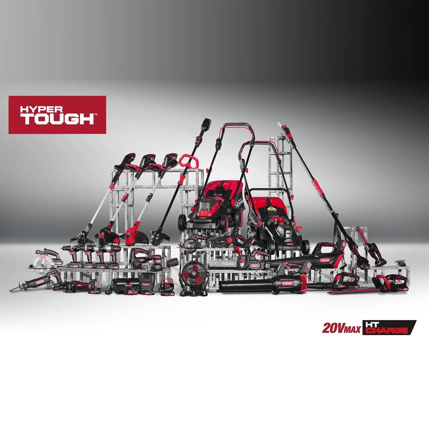 Hyper Tough 20V Max 22-inch Cordless Battery Powered Hedge Trimmer, HT21-401-003-07