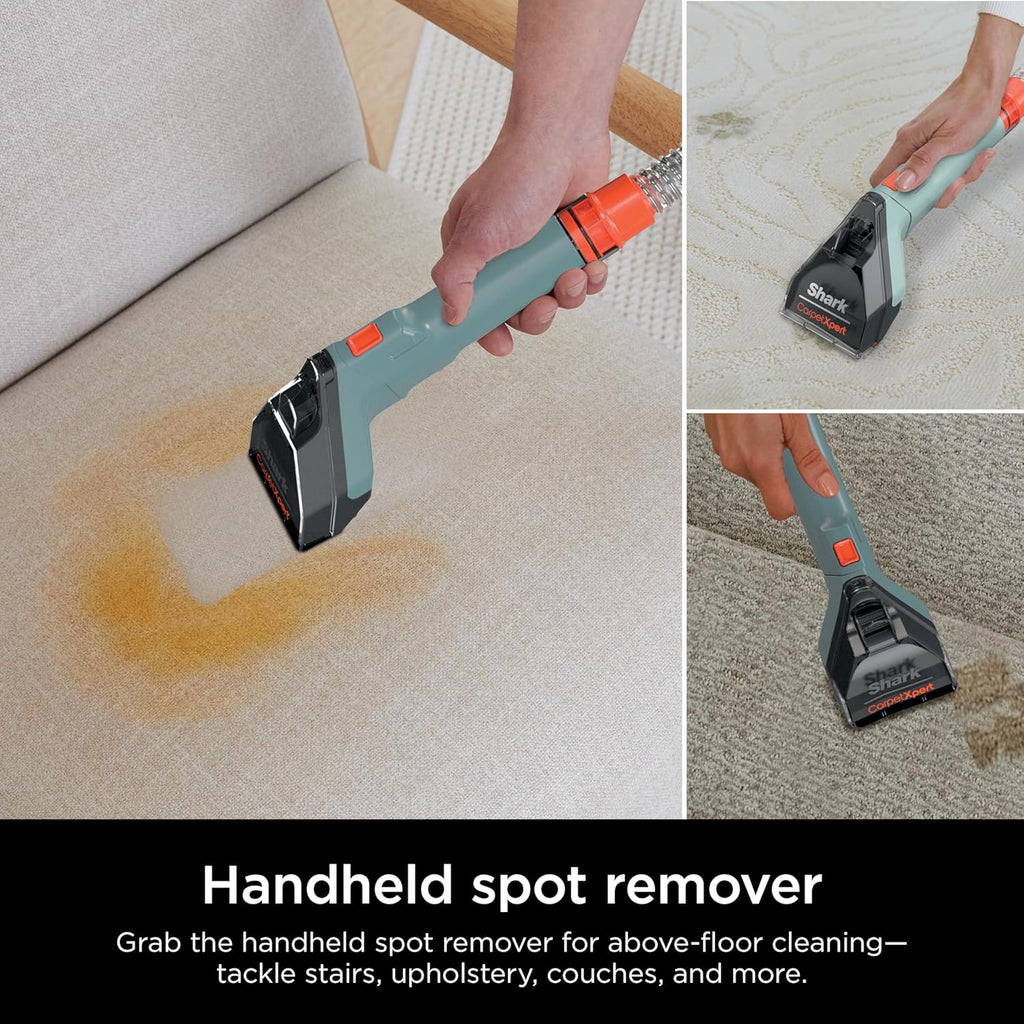 Shark CarpetXpert EX201 Carpet Cleaner, Cyan – Deep Cleaning with StainStriker, Perfect for Pets, Includes Spot & Stain Remover Tools