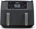 Ninja Foodi 10QT 6-in-1 DualZone Smart XL Air Fryer, 2 Independent 5QT Baskets, Smart Cook Thermometer, Match Cook, Smart Finish, Air Fry, Roast, Bake, Dehydrate, Reheat, Grey, DZ550