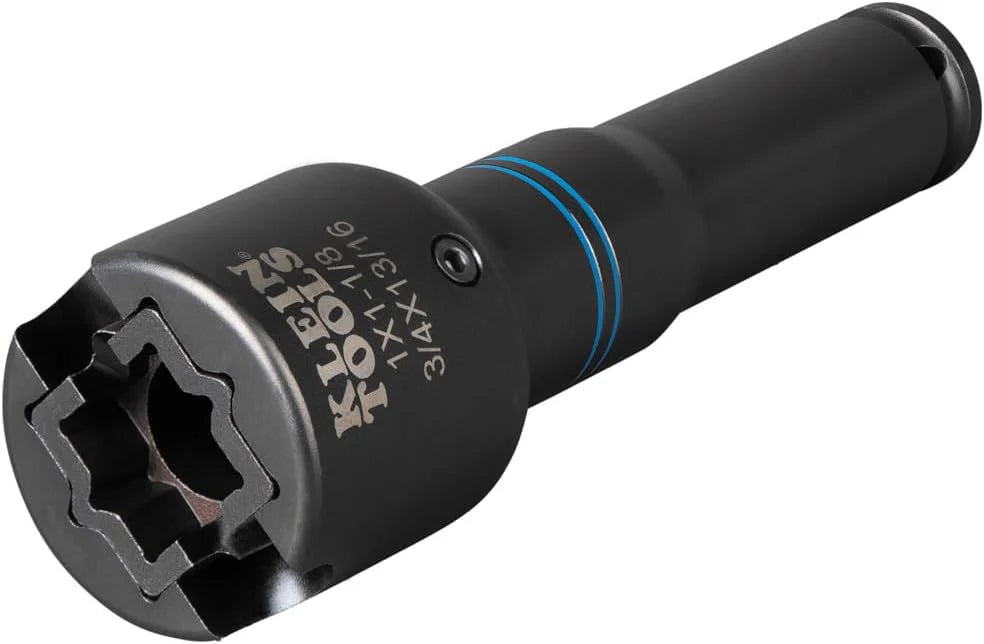 Single-Ended Impact Socket, Made in USA, Three Square Socket Sizes: 3/4-, 1-, and 1-1/8-Inch
