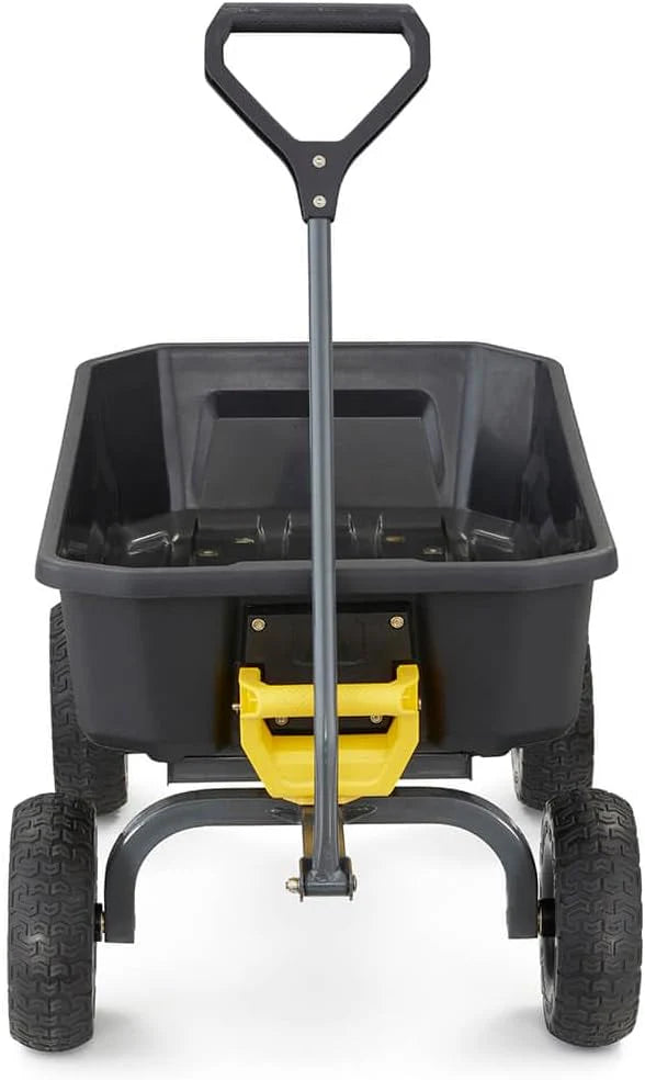 7GCG-NF Heavy-Duty Poly Dump Garden Cart with No-Flat Tires, 7 Cubic Feet, 1200-Pound Capacity, Black, Amazon Exclusive