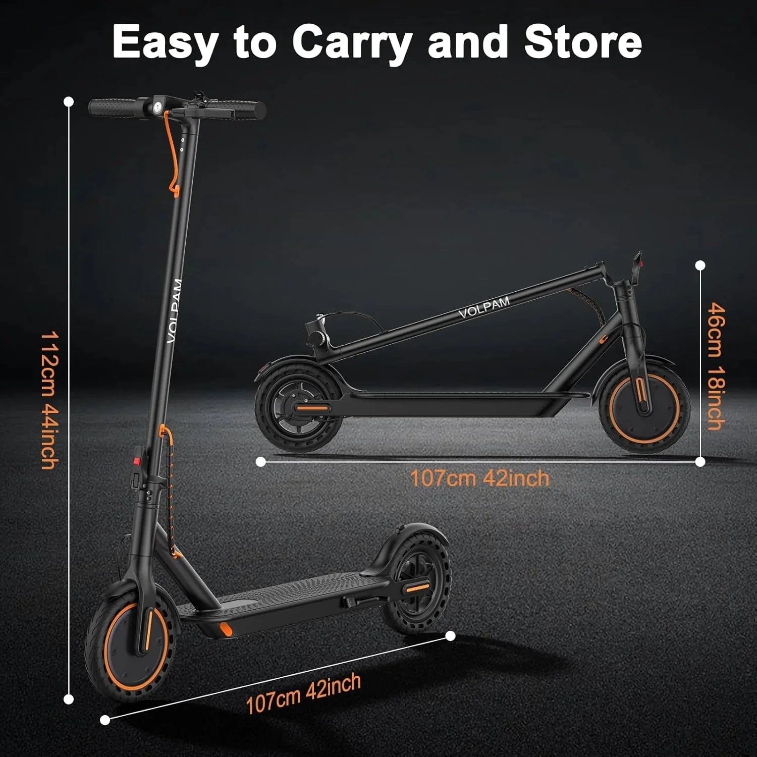 Electric Scooter, 350W/500W Powerful Motor, 8.5/10 Solid Tires, 19/22Mph, 28/21/12 Miles Range,Dual Braking