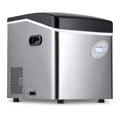 Portable Ice Maker 50 lb. Daily, 12 Cubes in Under 7 Minutes - Compact Countertop Design - 3 Size Bullet Shaped Ice - for Kitchen/Office/RV/Bar - Stainless Steel