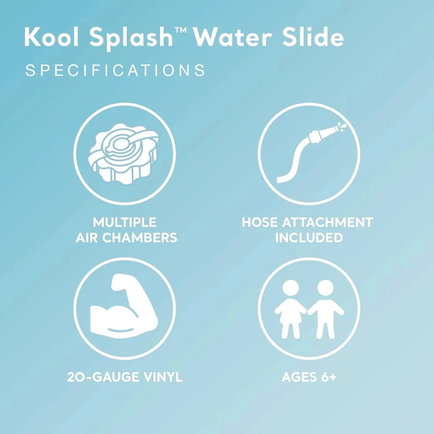 Intex Kool Splash Inflatable Water Slide Swimming Pool Play Center with Built in Sprayers for Kids and Adults, Ages 6 and Up, Blue