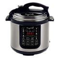 MegaChef 8 Qt Stainless Steel Electric Pressure Cooker with Digital Presets & Slow Cook Function