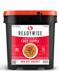 READYWISE - Chicken, Beef, Pork & Rice Emergency Food Supply Bucket, Premade, Freeze-Dried Survival Meals, 25-Year Shelf Life, Camping & Hiking Essentials, Long Term Meal & Food Supplies, 48 Meat & 40 Rice Servings