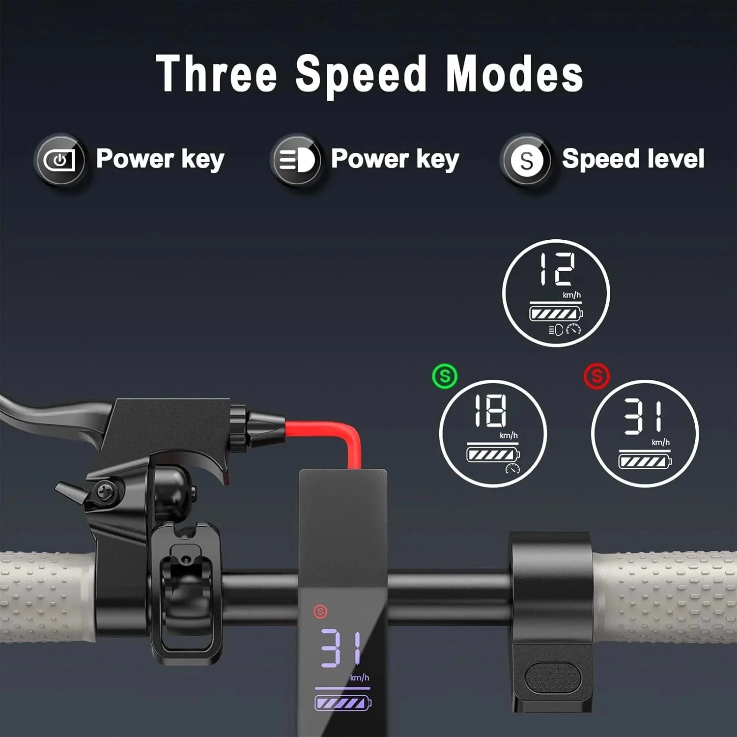 Electric Scooter - 8.5 Solid Tires, 350W Motor, Up to 19 MPH and 21-23 Miles Long-Range Portable Foldable Commuting Scooter for Adults with Double Braking System and App