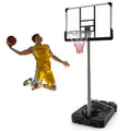 Portable Outdoor Basketball Hoop 64''-79'' Adjustable Poolside Basketball Goal System with 44 Backboard Wheeled Fillable Base