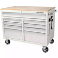 2025 46 in. W x 24 in. D 9-Drawer Gloss White Deep Tool Chest Mobile Workbench