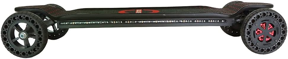 Electric Skateboard 4000 Watts | 12S3P | 35 mph | 22 Mile Range | 6 Wheels | Cool Lights |