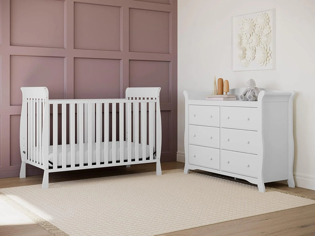 Storkcraft Avalon 6-Drawer Double Dresser, White