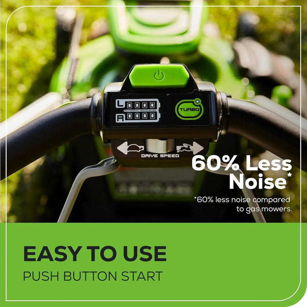 60V 21?? Cordless (Self-Propelled) Lawn Mower , 2 x 4.0Ah Batteries and Dual Port Rapid Charger