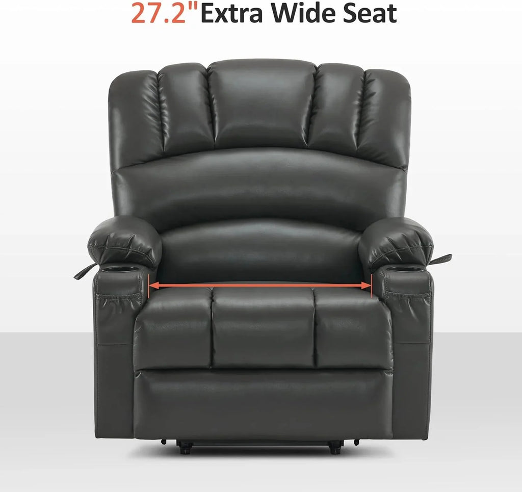 Heated Lift Recliner for Seniors with USB & Cup Holders