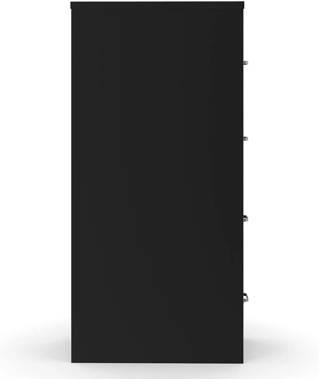 STAPLES 4-Drawer File Cabinet, Lockable, Black, 25D x 15W