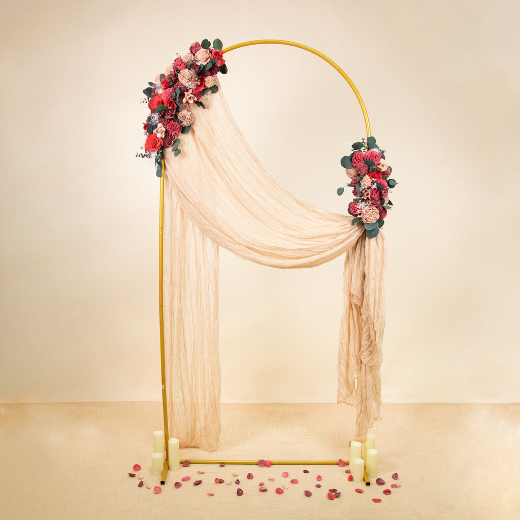 Luxe Velvet Wedding Arch Decor