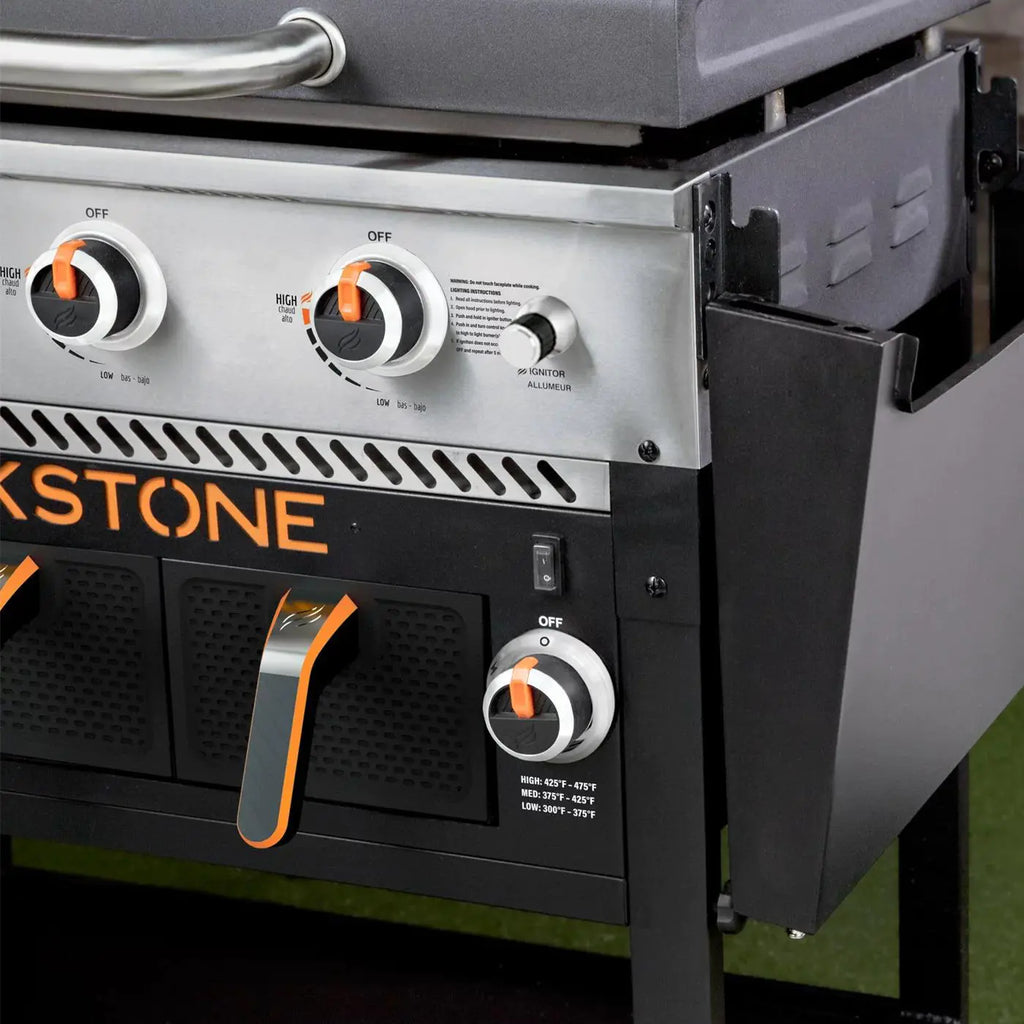 ??Clearance Sale??Blackstone 2-Burner 28 Griddle with Electric Air Fryer and Hood