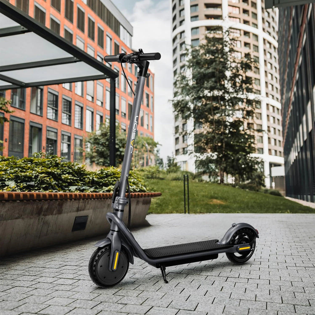 Electric Scooter, 500W Peak Motor, Up to 15.5 MPH, 19 Miles Ranges Foldable Electric Kick Scooter with Dual Braking System, Adults/Youth E Scooter for Commute