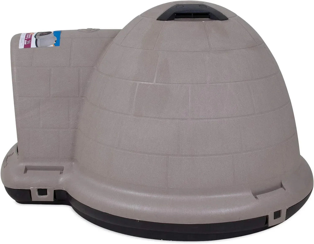 Petmate Indigo Dog House (Igloo Dog House, Made in USA with 90% Recycled Materials, All-Weather Protection Pet Shelter) for XL Dogs -90 to 125 pounds, Made in USA