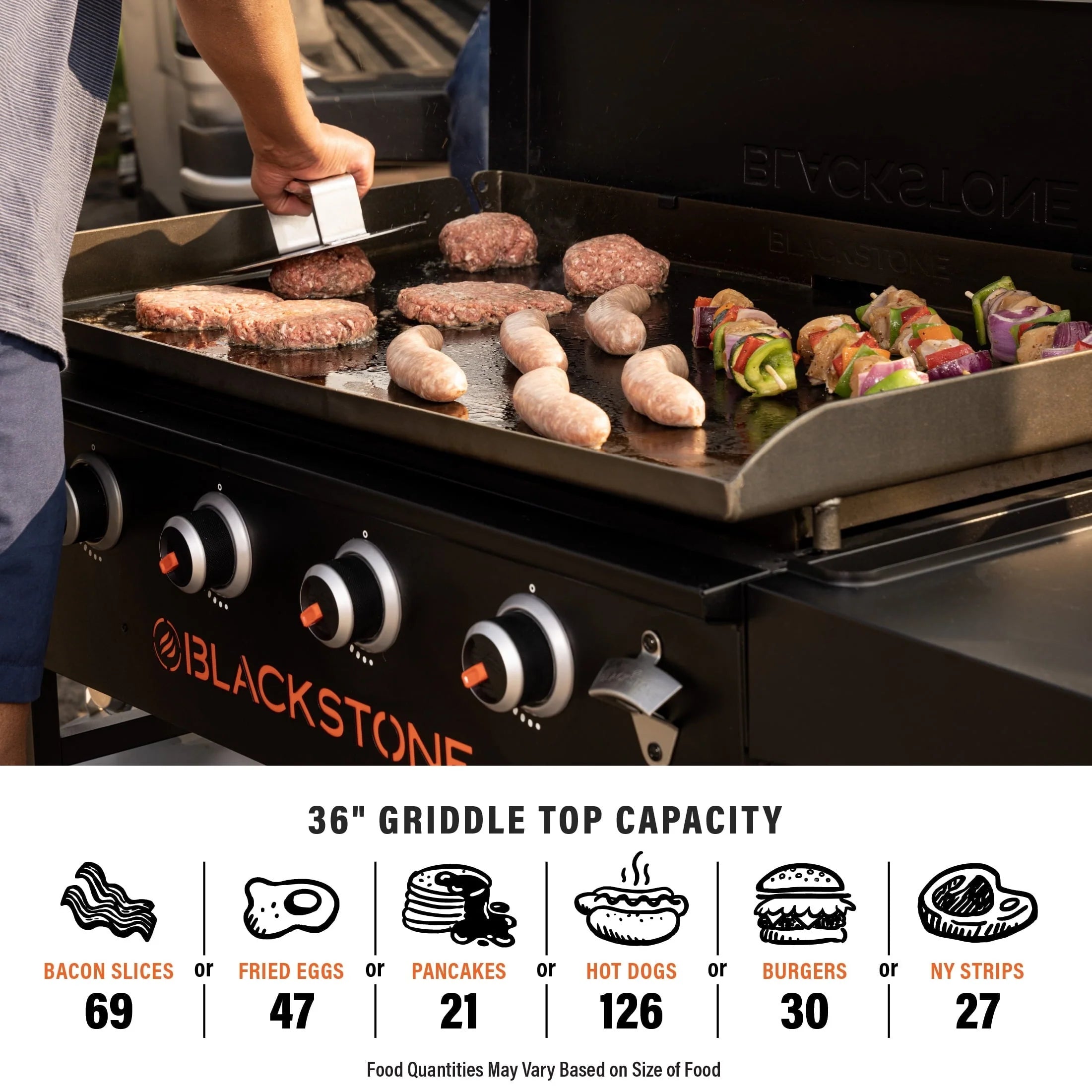 Blackstone Original 4-Burner 36 Propane Omnivore Griddle with Hard Cover
