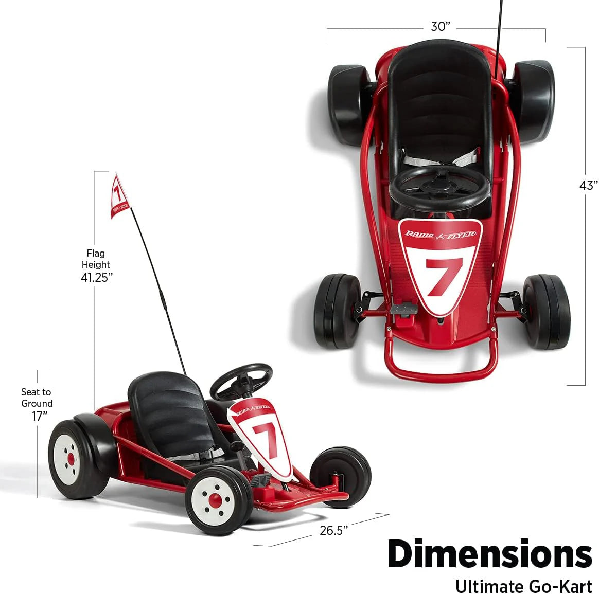 Radio Flyer Ultimate Go-Kart, 24V Ride-On Toy, Ages 3–8