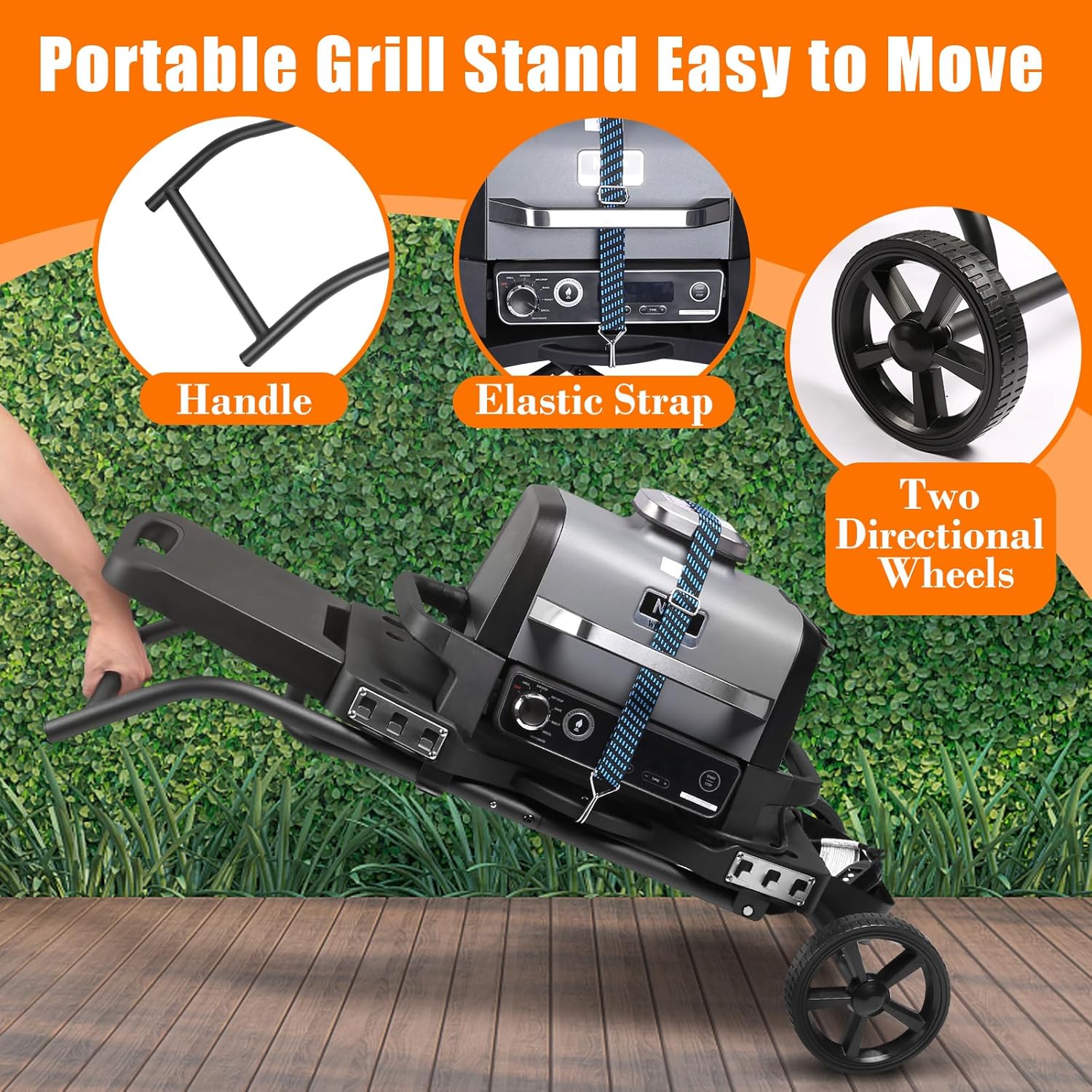 Collapsible Grill Stand for Ninja Woodfire Grill, Traeger, Pit Boss, and 22 Blackstone Griddle
