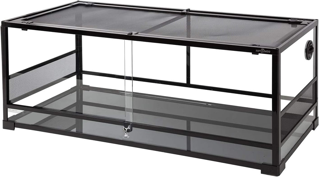 REPTI ZOO 67 Gallon Reptile Terrarium, Sliding Glass Doors, 48x18x18